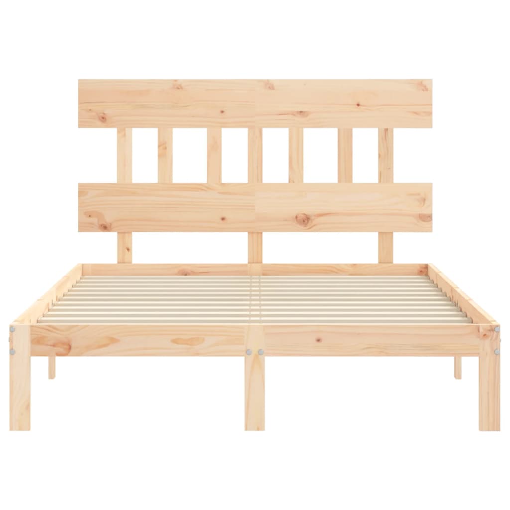 vidaXL Bed Frame without Mattress Small Double Solid Wood Pine