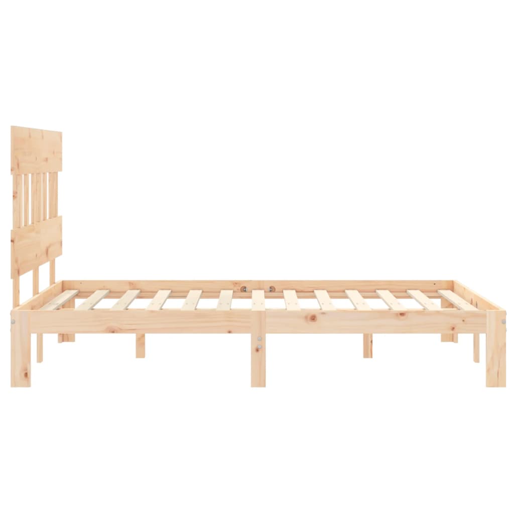 vidaXL Bed Frame without Mattress Small Double Solid Wood Pine