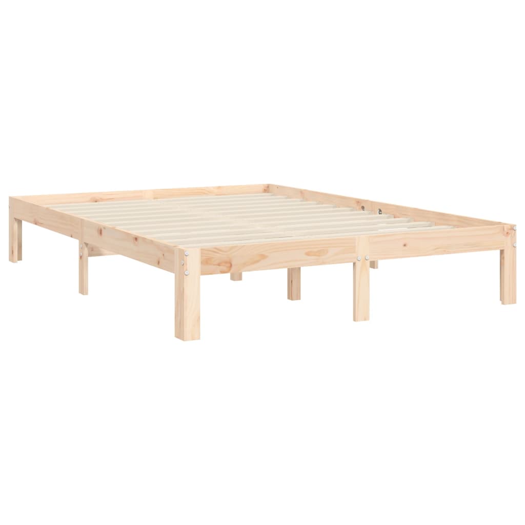 vidaXL Bed Frame without Mattress Small Double Solid Wood Pine