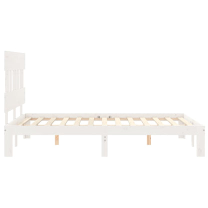 vidaXL Bed Frame without Mattress White 120x200 cm Solid Wood Pine