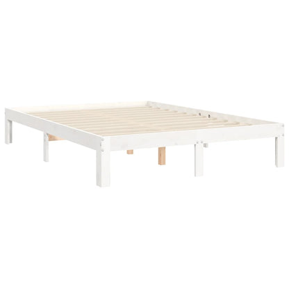 vidaXL Bed Frame without Mattress White 120x200 cm Solid Wood Pine