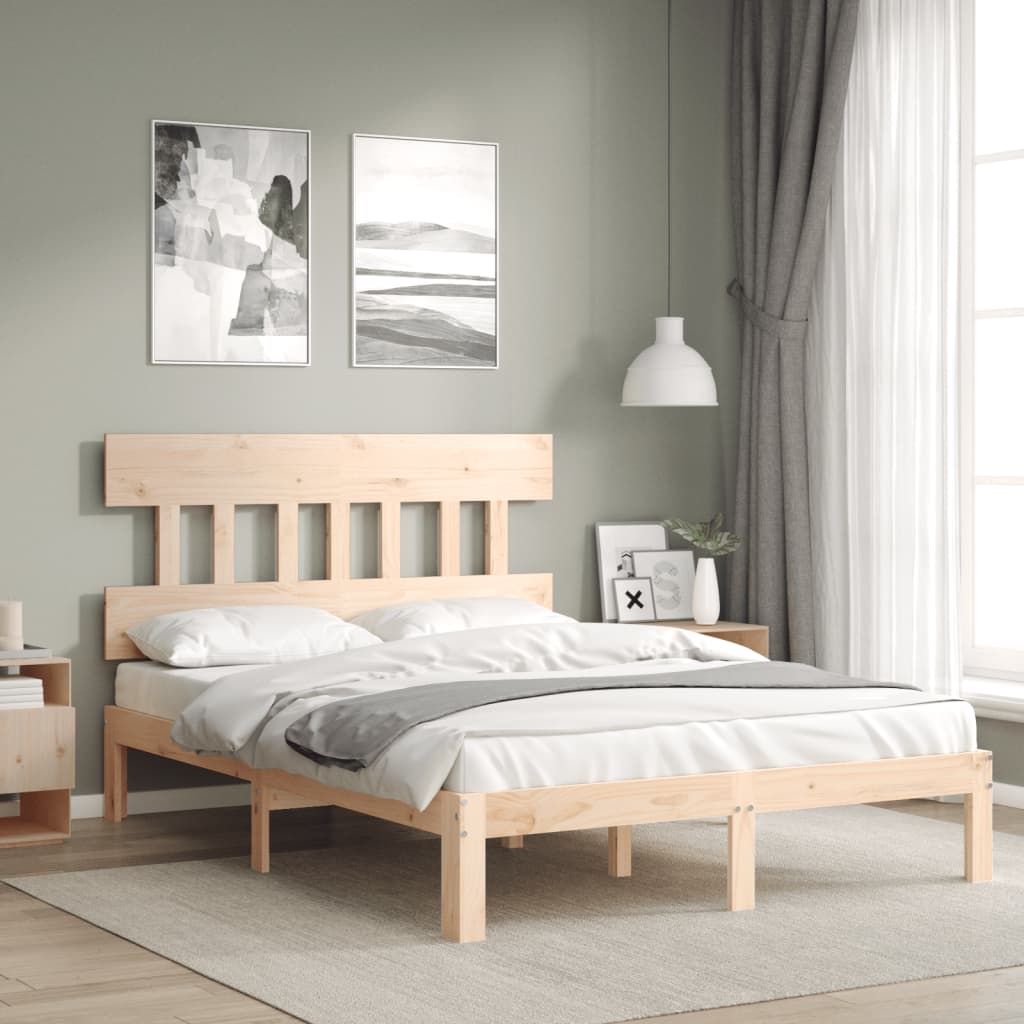 vidaXL Bed Frame without Mattress 140x200 cm Solid Wood Pine