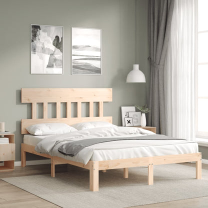 vidaXL Bed Frame without Mattress 140x200 cm Solid Wood Pine
