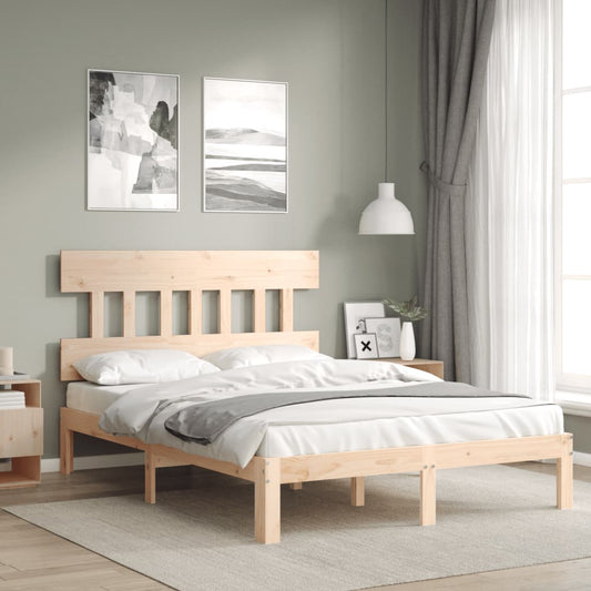 vidaXL Bed Frame without Mattress 140x200 cm Solid Wood Pine