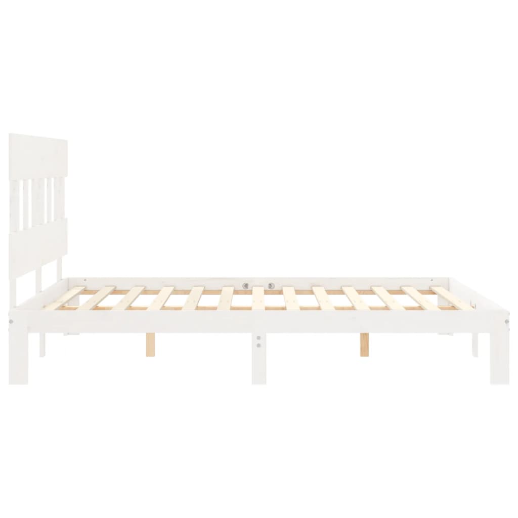 vidaXL Bed Frame without Mattress White 160x200 cm Solid Wood Pine