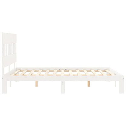 vidaXL Bed Frame without Mattress White 160x200 cm Solid Wood Pine