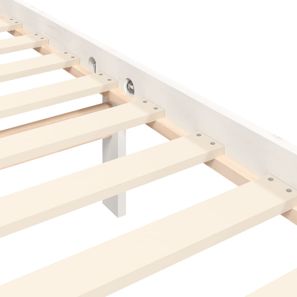vidaXL Bed Frame without Mattress White 200x200 cm Solid Wood Pine