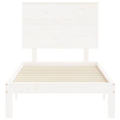 vidaXL Bed Frame without Mattress White 90x200 cm Solid Wood Pine