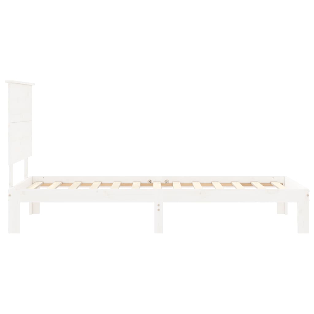 vidaXL Bed Frame without Mattress White 90x200 cm Solid Wood Pine