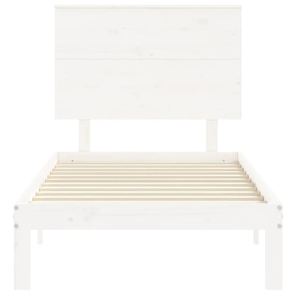 vidaXL Bed Frame without Mattress White 100x200 cm Solid Wood Pine