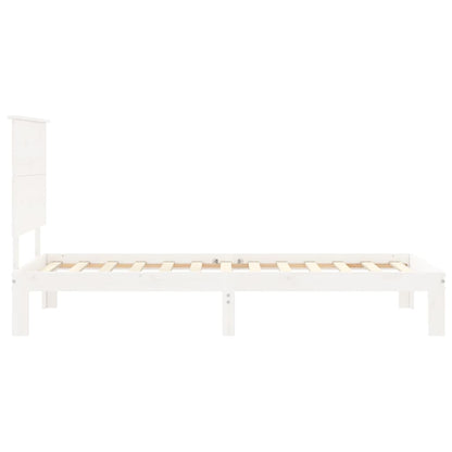 vidaXL Bed Frame without Mattress White 100x200 cm Solid Wood Pine