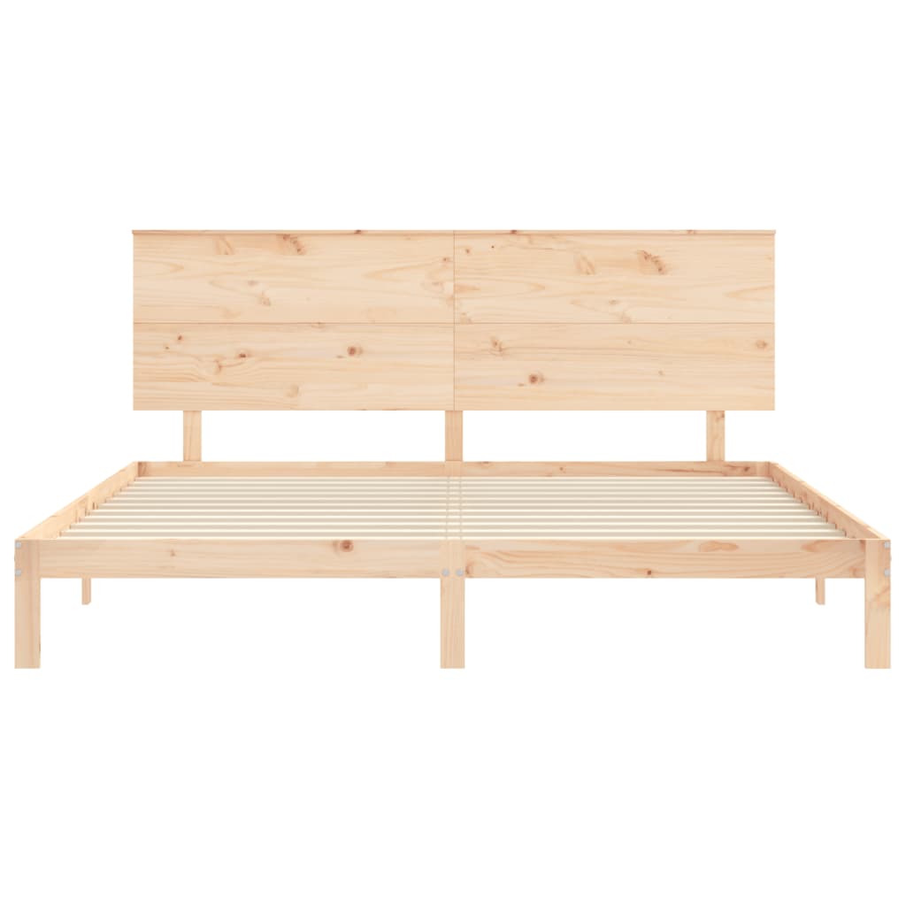 vidaXL Bed Frame without Mattress 200x200 cm Solid Wood Pine