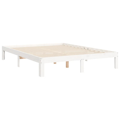 vidaXL Bed Frame without Mattress White 140x190 cm Solid Wood Pine