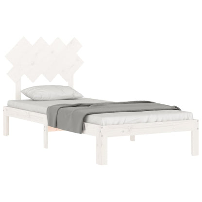 vidaXL Bed Frame without Mattress White 90x200 cm Solid Wood Pine