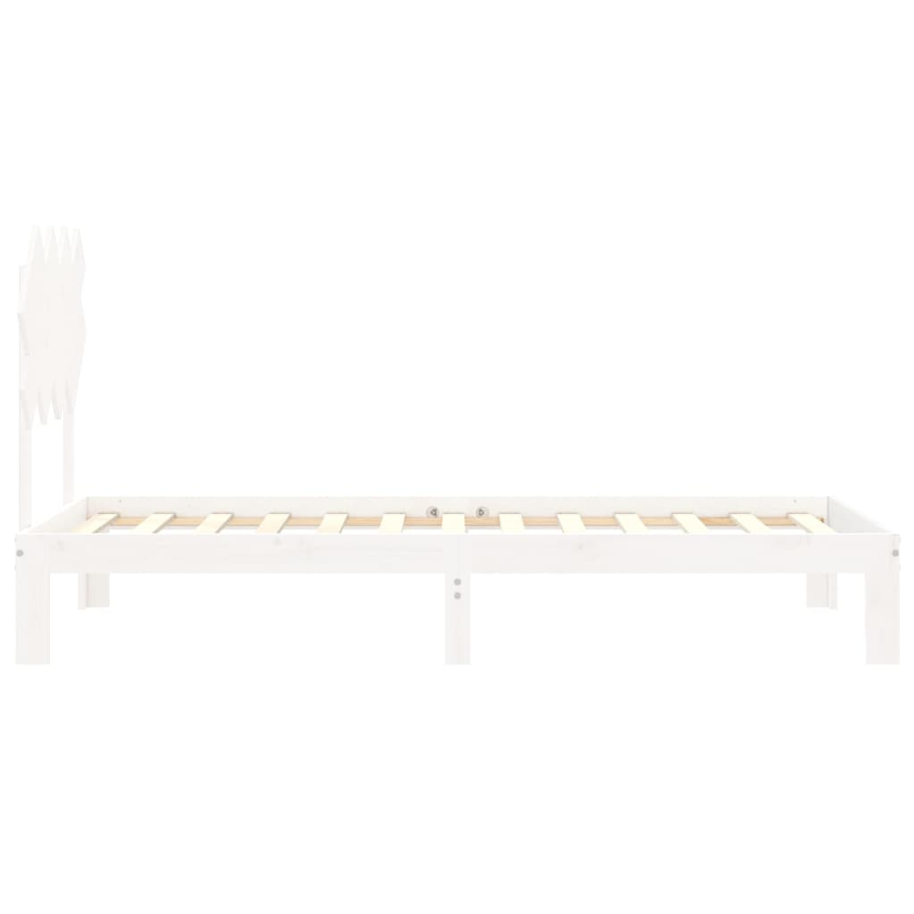 vidaXL Bed Frame without Mattress White 90x200 cm Solid Wood Pine