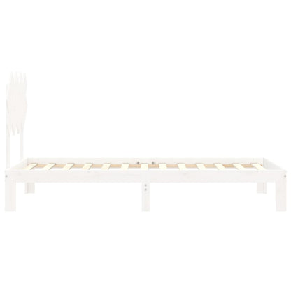 vidaXL Bed Frame without Mattress White 90x200 cm Solid Wood Pine