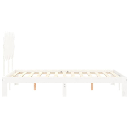 vidaXL Bed Frame without Mattress White 120x200 cm Solid Wood Pine