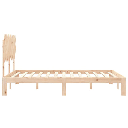 vidaXL Bed Frame without Mattress King Size Solid Wood Pine