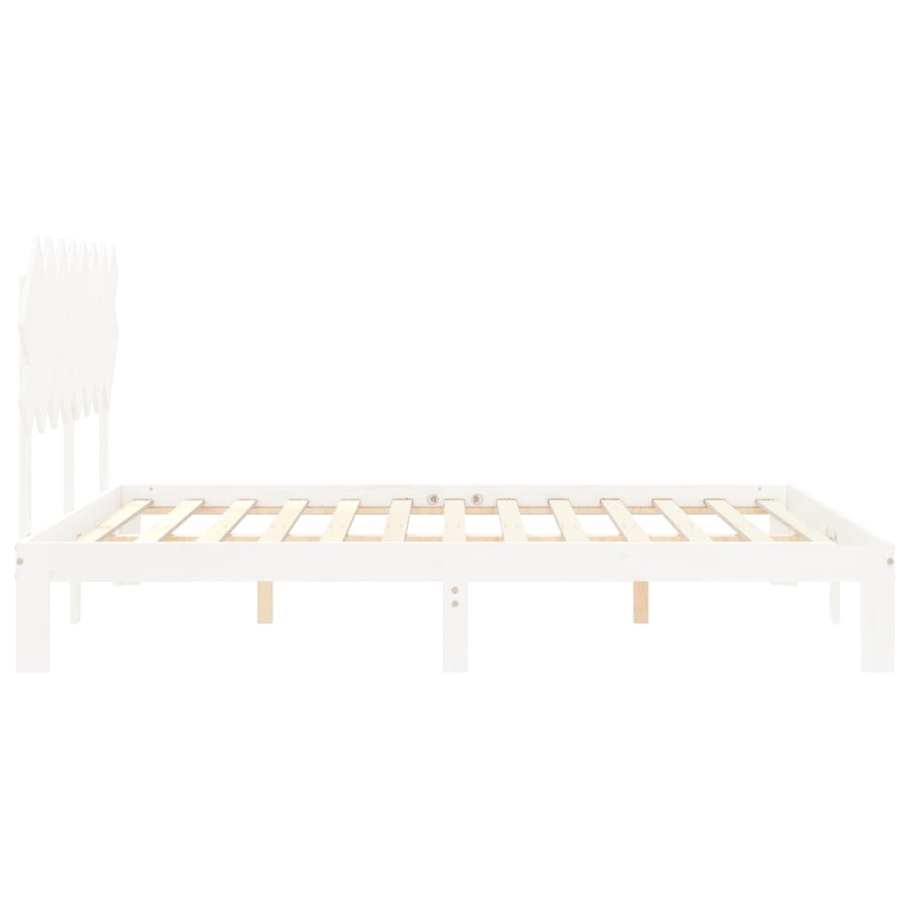vidaXL Bed Frame without Mattress White 160x200 cm Solid Wood Pine