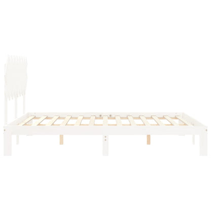 vidaXL Bed Frame without Mattress White 160x200 cm Solid Wood Pine