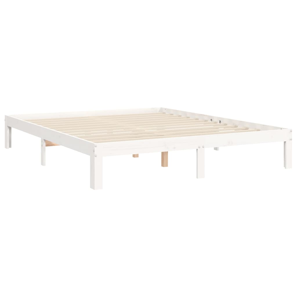 vidaXL Bed Frame without Mattress White 160x200 cm Solid Wood Pine