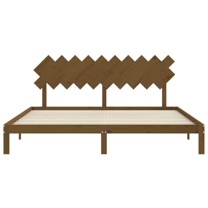 vidaXL Bed Frame without Mattress Honey Brown 200x200 cm Solid Wood Pine
