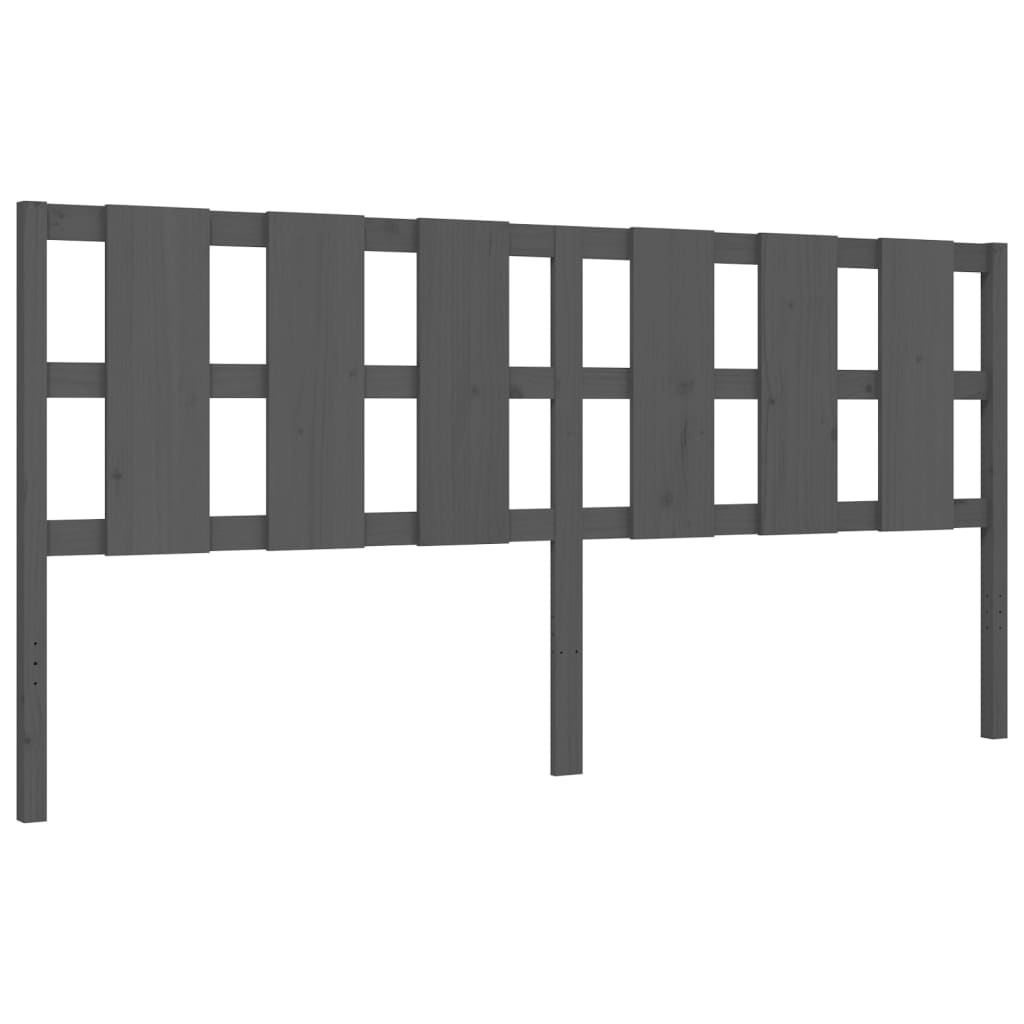 vidaXL Bed Frame without Mattress Grey 200x200 cm Solid Wood