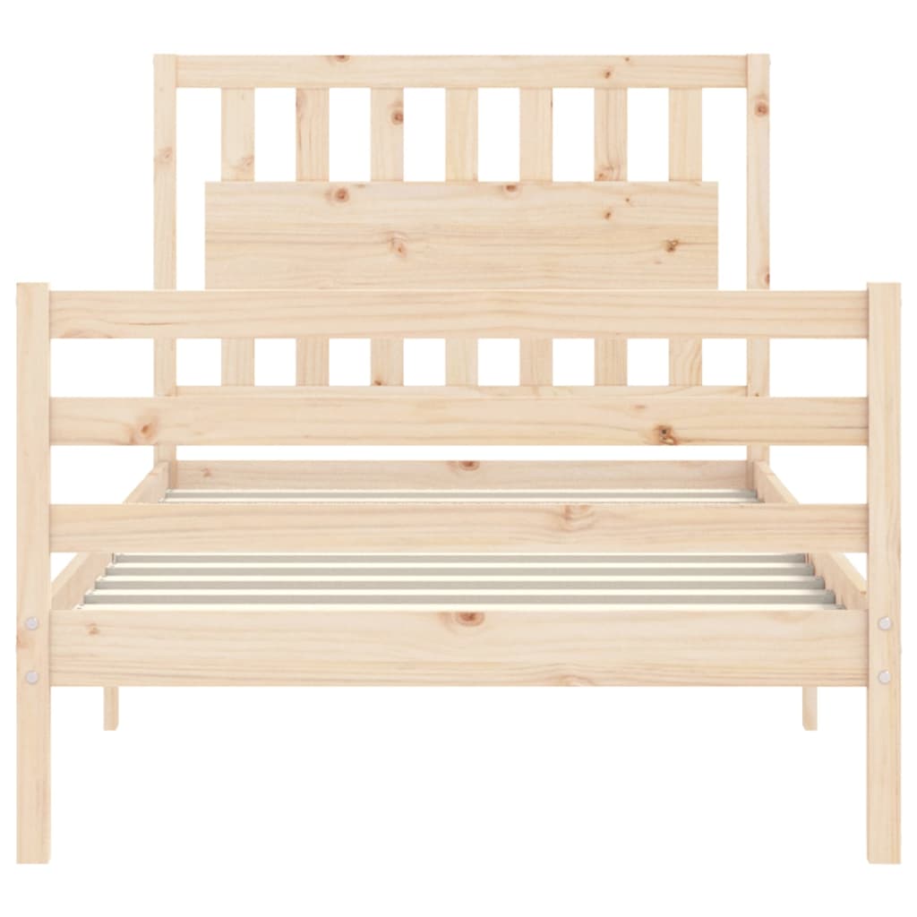 vidaXL Bed Frame without Mattress 100x200 cm Solid Wood