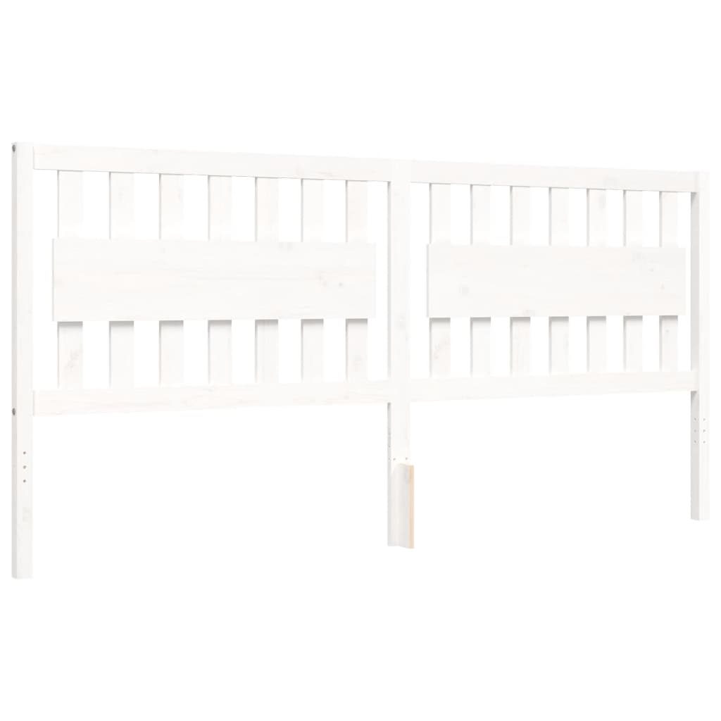 vidaXL Bed Frame without Mattress White 200x200 cm Solid Wood