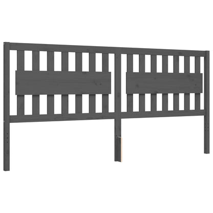 vidaXL Bed Frame without Mattress Grey 200x200 cm Solid Wood