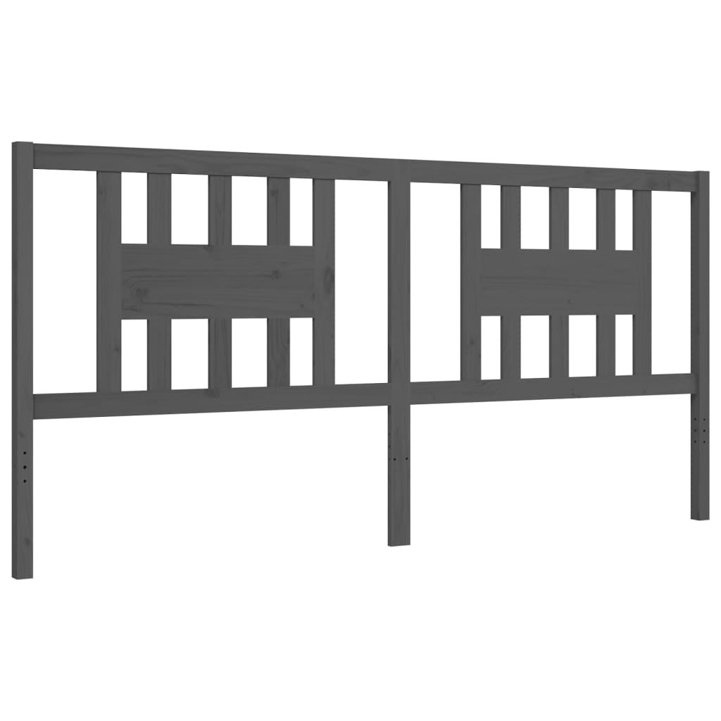vidaXL Bed Frame without Mattress Grey 200x200 cm Solid Wood