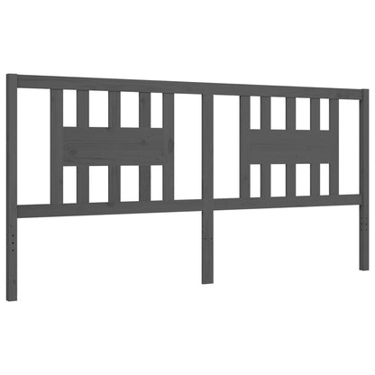 vidaXL Bed Frame without Mattress Grey 200x200 cm Solid Wood