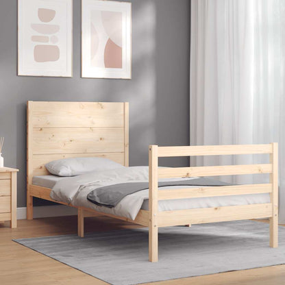 vidaXL Bed Frame without Mattress 100x200 cm Solid Wood