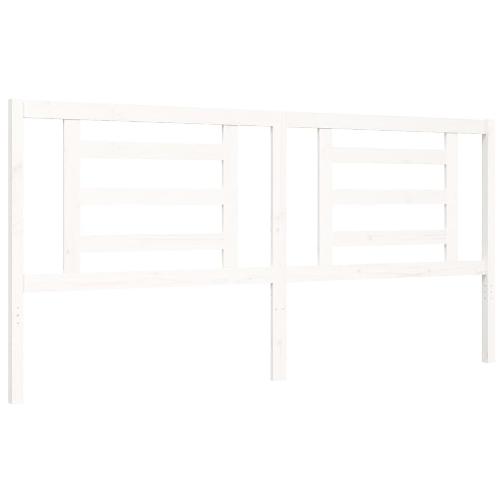 vidaXL Bed Frame without Mattress White 200x200 cm Solid Wood