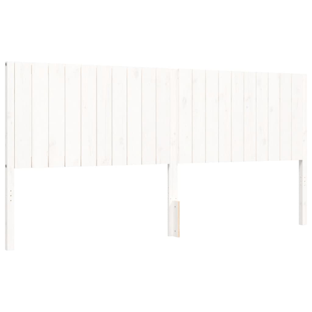 vidaXL Bed Frame without Mattress White 200x200 cm Solid Wood