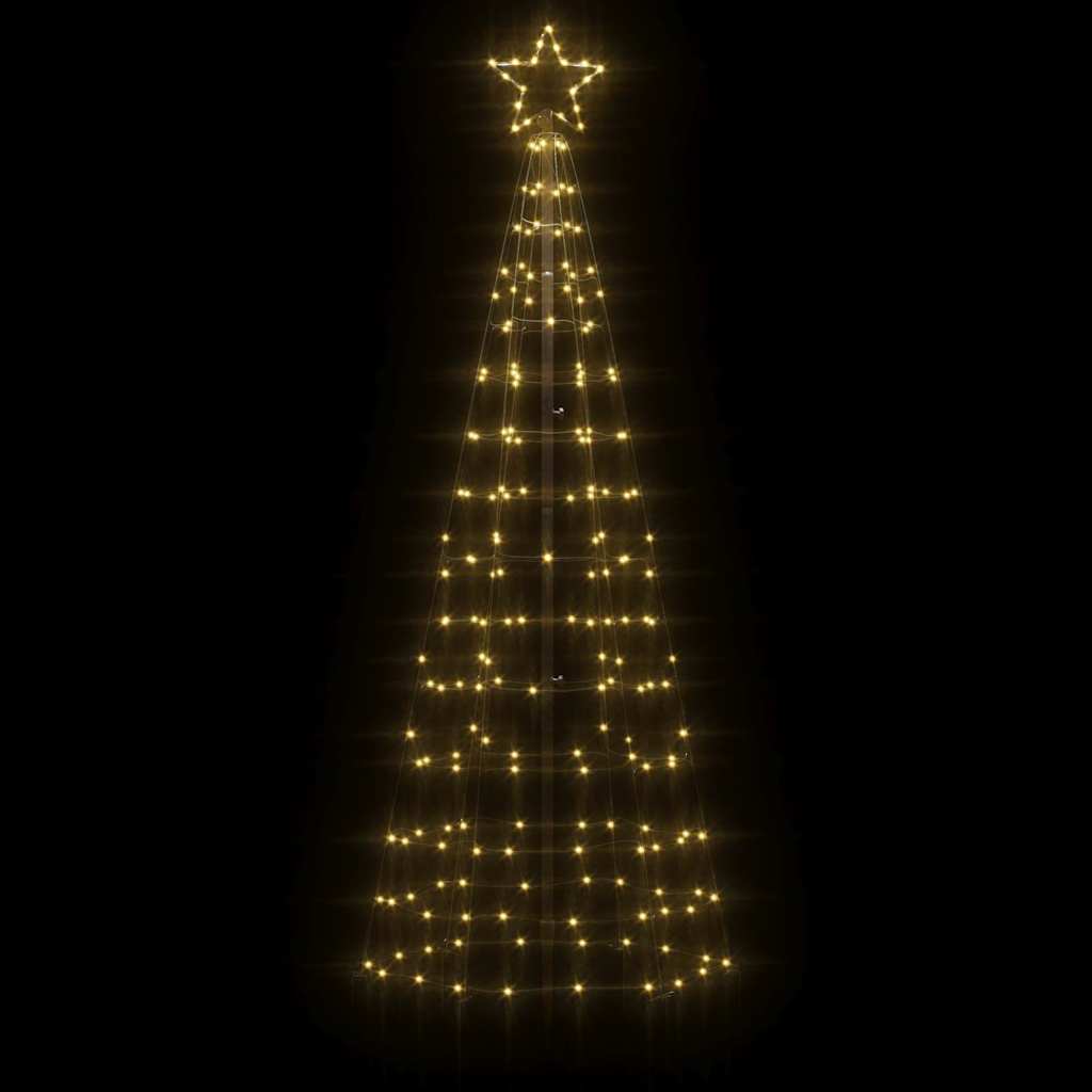 vidaXL LED Christmas Tree with Spikes 220 LEDs Warm White 180 cm