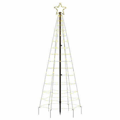 vidaXL LED Christmas Tree with Spikes 220 LEDs Warm White 180 cm
