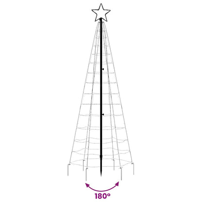 vidaXL LED Christmas Tree with Spikes 220 LEDs Warm White 180 cm