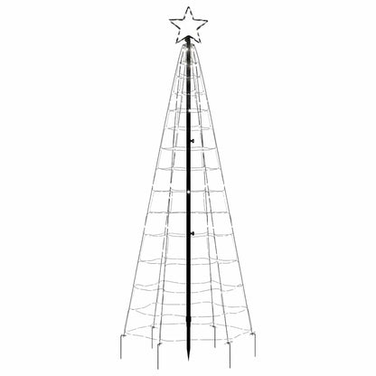 vidaXL LED Christmas Tree with Spikes 220 LEDs Cold White 180 cm