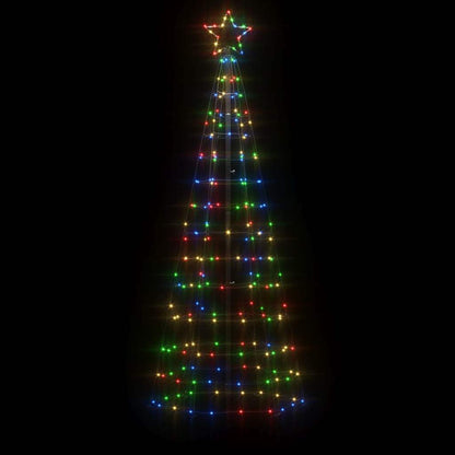 vidaXL LED Christmas Tree with Spikes 220 LEDs Colourful 180 cm
