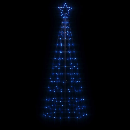 vidaXL LED Christmas Tree with Spikes 220 LEDs Blue 180 cm