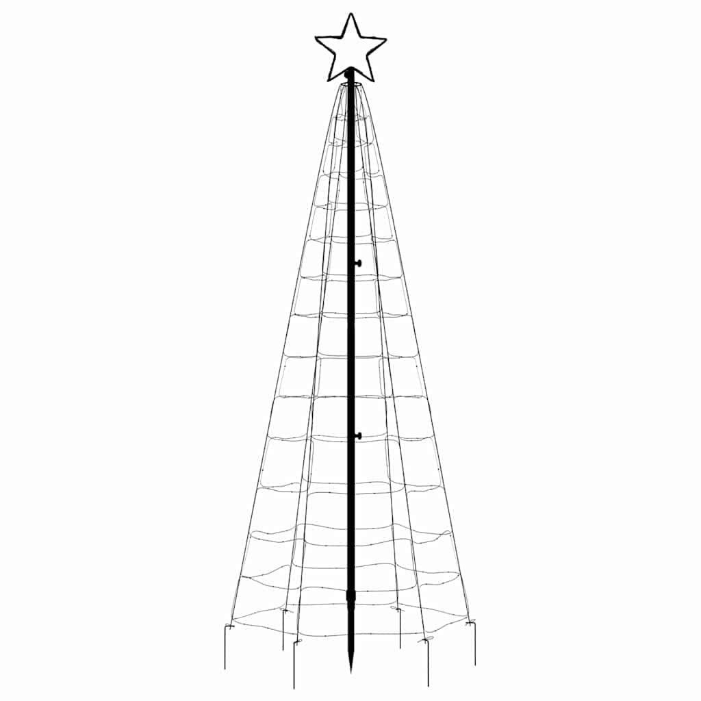 vidaXL LED Christmas Tree with Spikes 220 LEDs Blue 180 cm