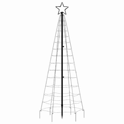 vidaXL LED Christmas Tree with Spikes 220 LEDs Blue 180 cm