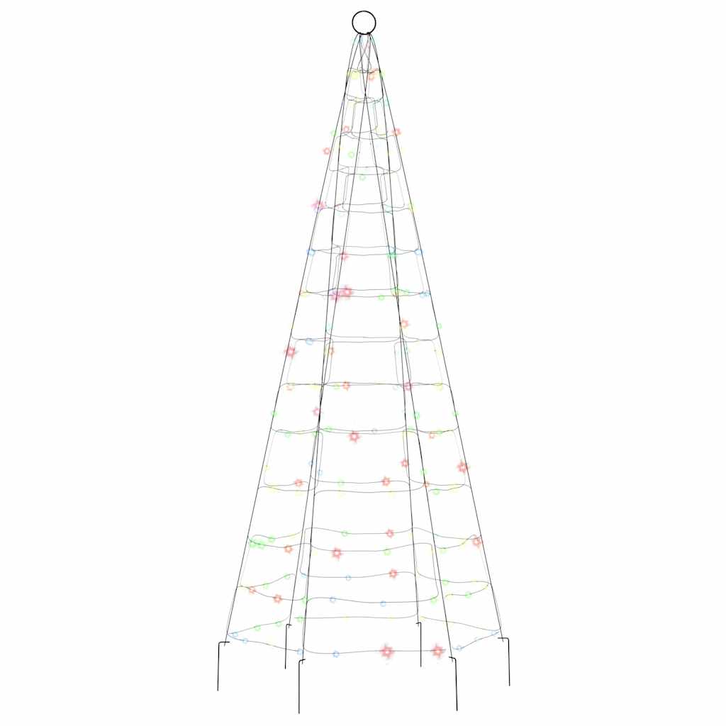 vidaXL LED Christmas Tree 200 LEDs Colourful 180 cm