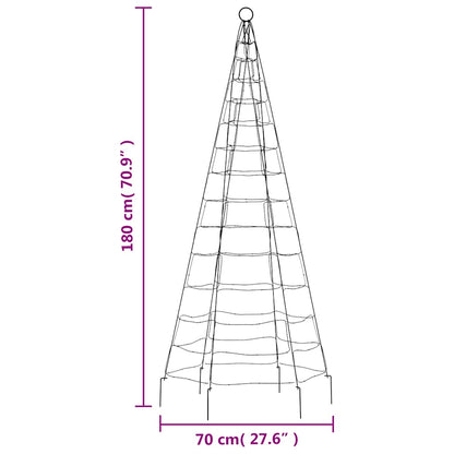 vidaXL LED Christmas Tree 200 LEDs Blue 180 cm