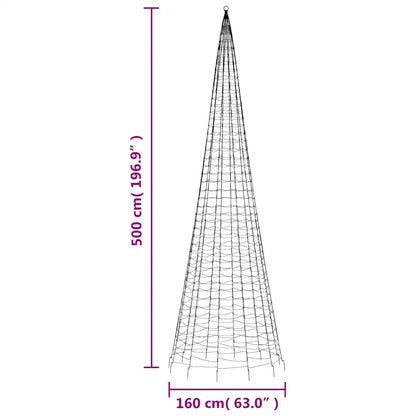 vidaXL LED Christmas Tree 1534 LEDs Warm White 500 cm