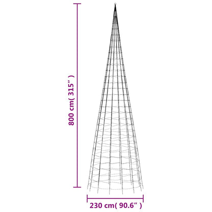 vidaXL LED Christmas Tree 3000 LEDs Warm White 800 cm