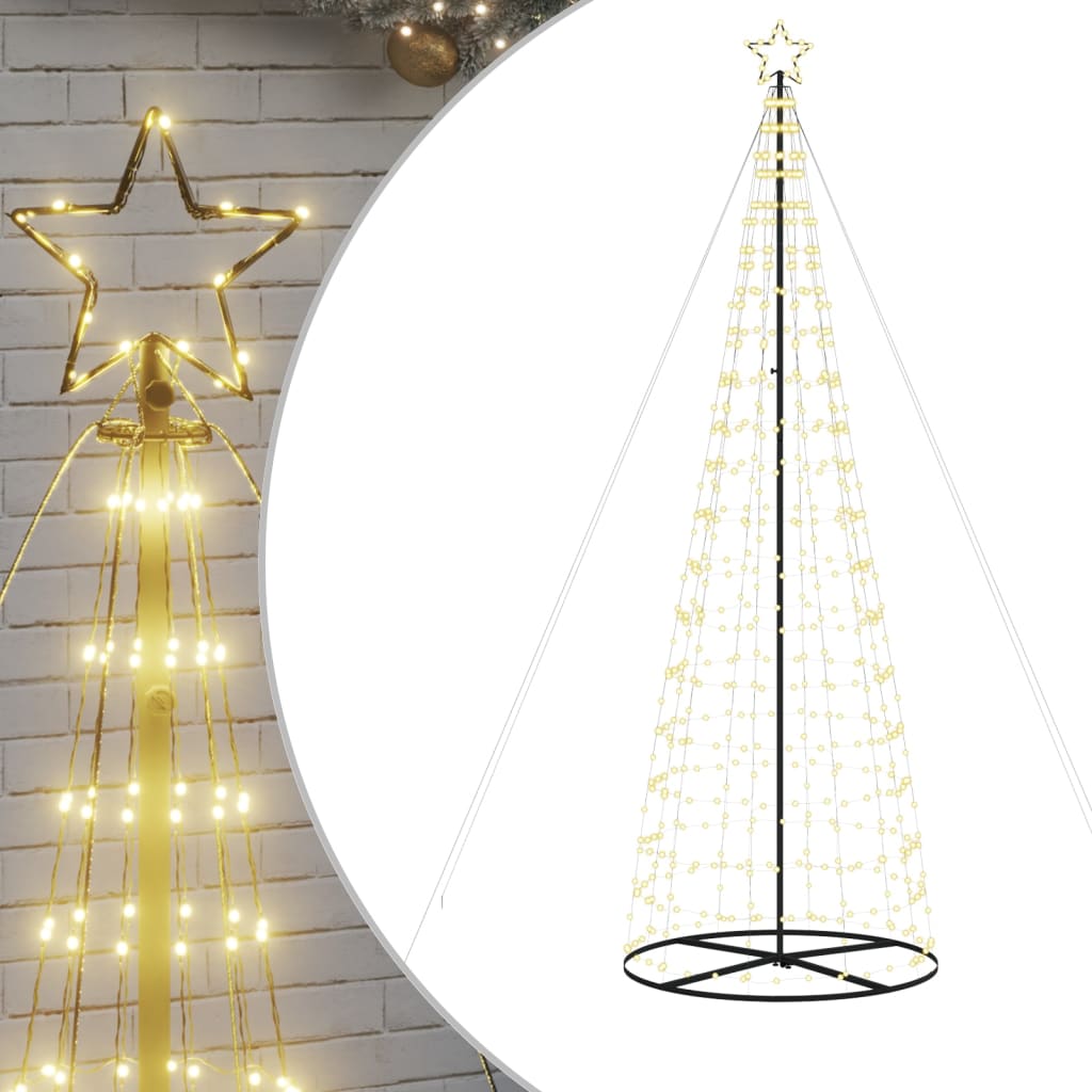 vidaXL LED Christmas Tree 570 LEDs Warm White 300 cm