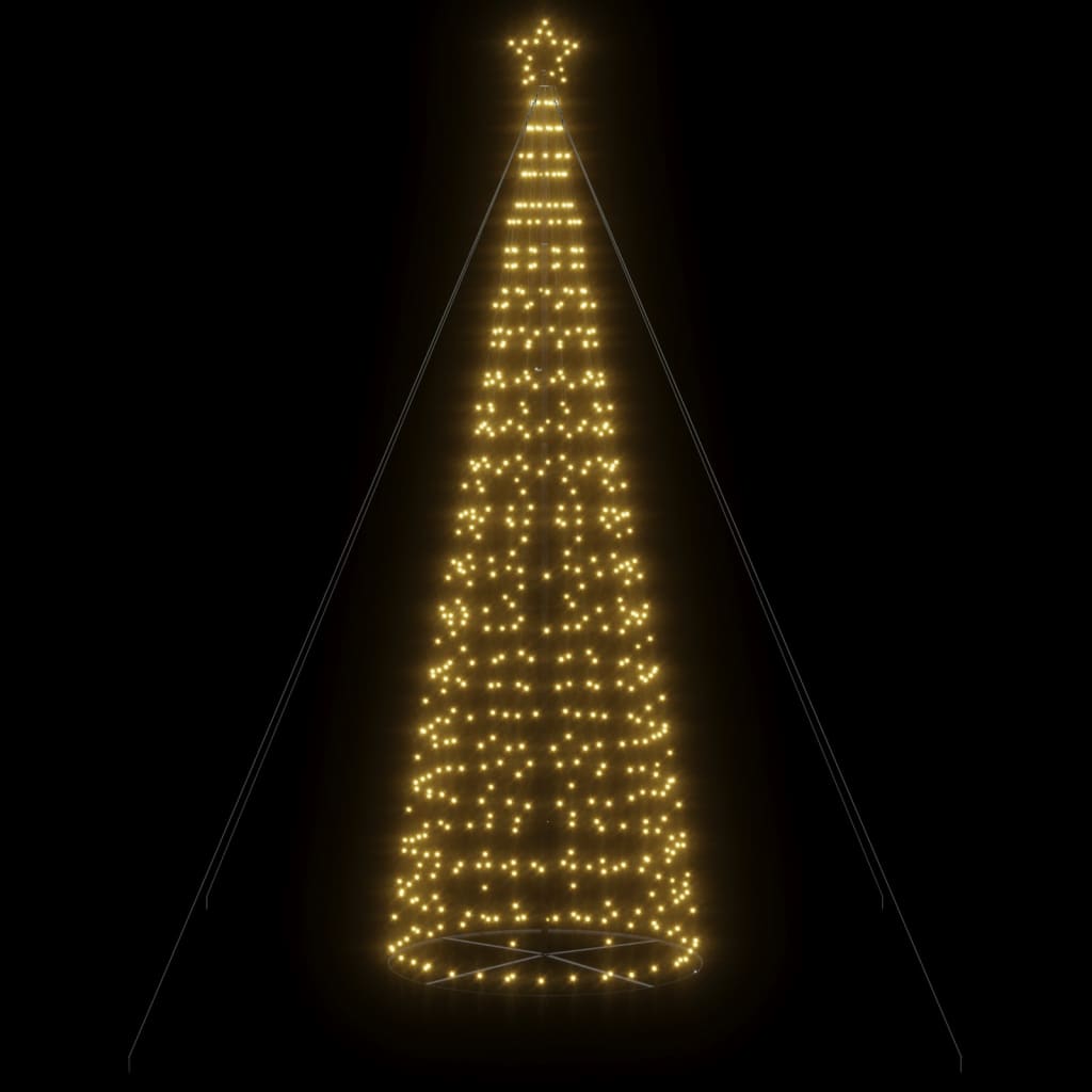 vidaXL LED Christmas Tree 570 LEDs Warm White 300 cm