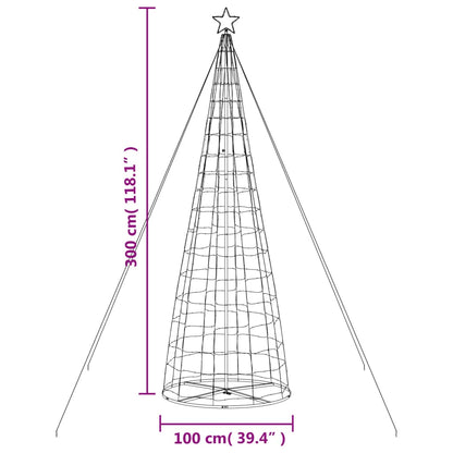 vidaXL LED Christmas Tree 570 LEDs Warm White 300 cm
